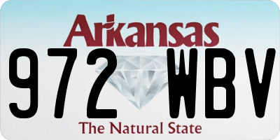 AR license plate 972WBV