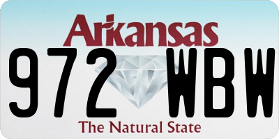 AR license plate 972WBW
