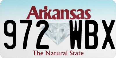 AR license plate 972WBX
