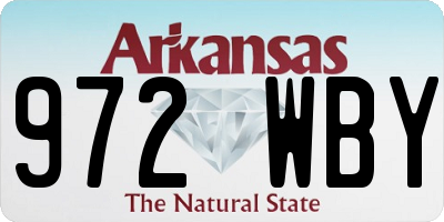 AR license plate 972WBY