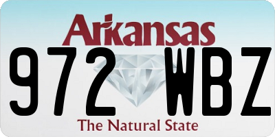 AR license plate 972WBZ