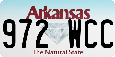 AR license plate 972WCC