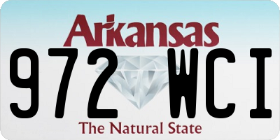 AR license plate 972WCI