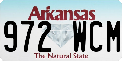 AR license plate 972WCM