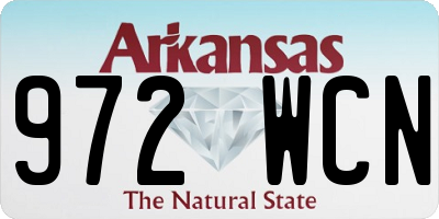 AR license plate 972WCN