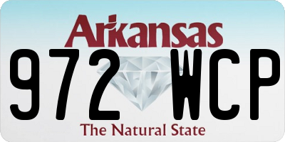 AR license plate 972WCP