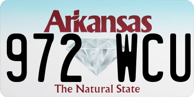 AR license plate 972WCU