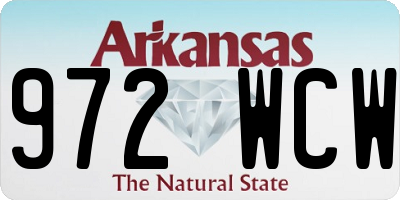 AR license plate 972WCW