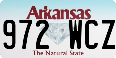 AR license plate 972WCZ