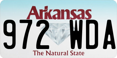 AR license plate 972WDA