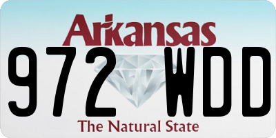 AR license plate 972WDD