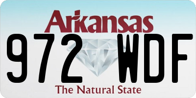 AR license plate 972WDF