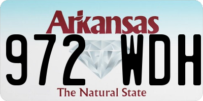 AR license plate 972WDH