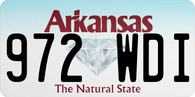 AR license plate 972WDI