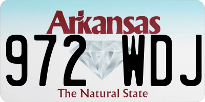 AR license plate 972WDJ