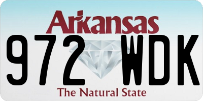 AR license plate 972WDK