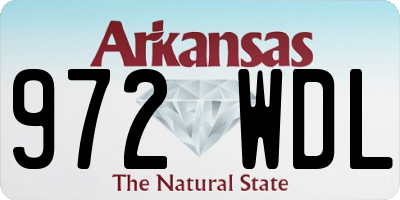 AR license plate 972WDL