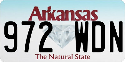 AR license plate 972WDN