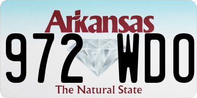AR license plate 972WDO