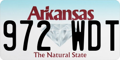 AR license plate 972WDT