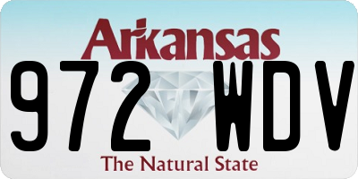 AR license plate 972WDV