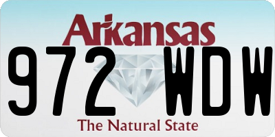 AR license plate 972WDW