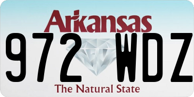 AR license plate 972WDZ
