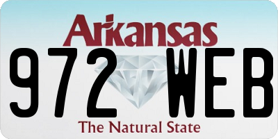 AR license plate 972WEB