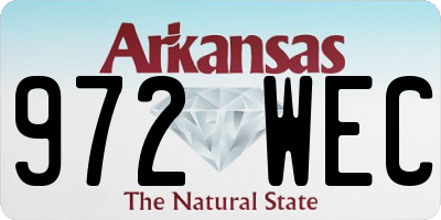 AR license plate 972WEC