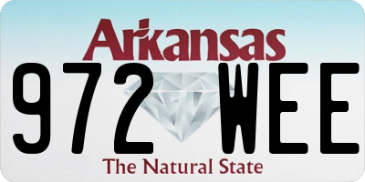 AR license plate 972WEE