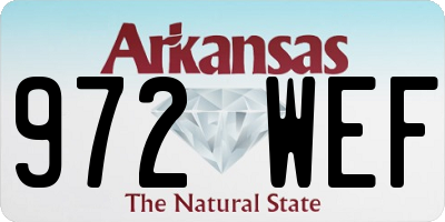 AR license plate 972WEF