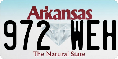 AR license plate 972WEH