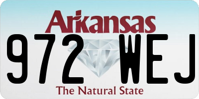 AR license plate 972WEJ