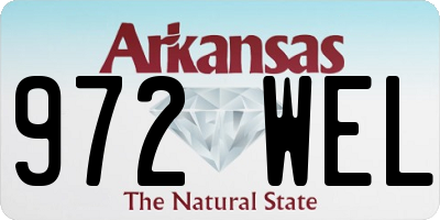AR license plate 972WEL