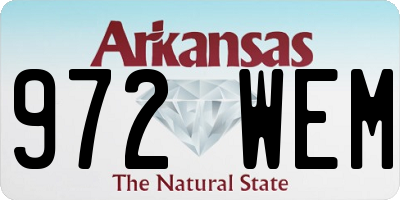 AR license plate 972WEM