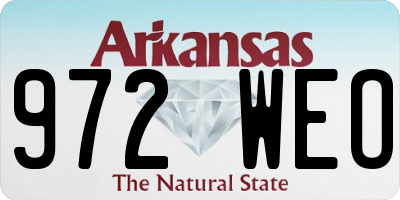 AR license plate 972WEO
