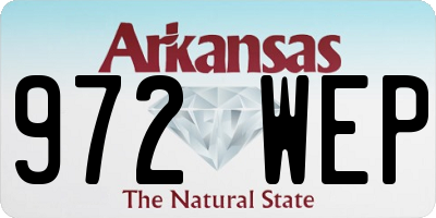 AR license plate 972WEP