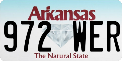 AR license plate 972WER