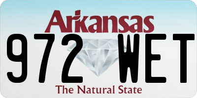 AR license plate 972WET