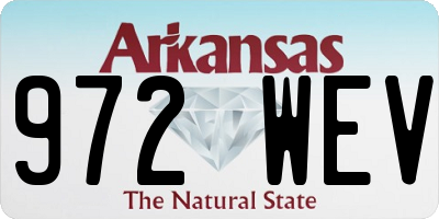 AR license plate 972WEV