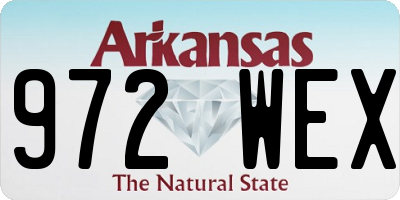 AR license plate 972WEX