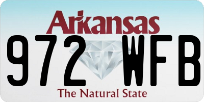 AR license plate 972WFB