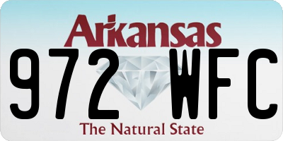 AR license plate 972WFC
