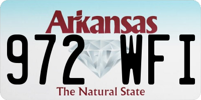 AR license plate 972WFI