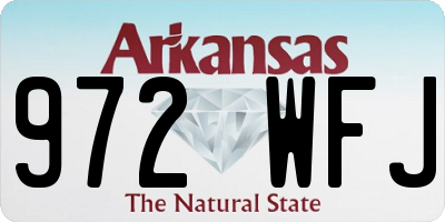 AR license plate 972WFJ