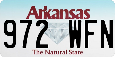 AR license plate 972WFN