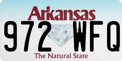 AR license plate 972WFQ