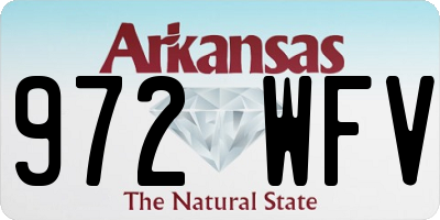 AR license plate 972WFV