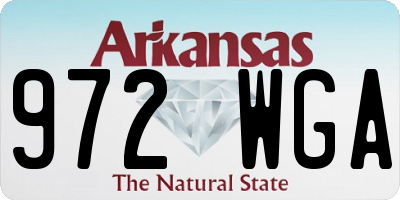 AR license plate 972WGA