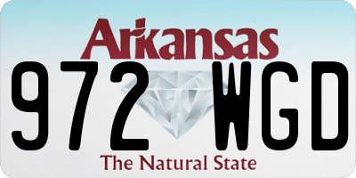 AR license plate 972WGD